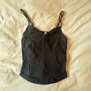 Free People Black Adjustable Spaghetti Cami